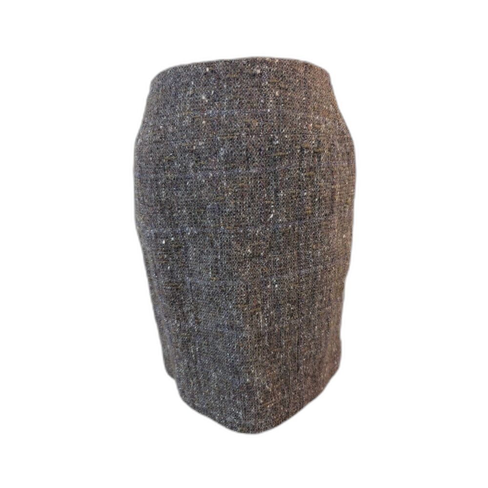 Chanel Iconic Tweed Skirt Vintage Y2K Brown Metallic Pencil Skirt Size 6 EUC - Picture 4 of 11